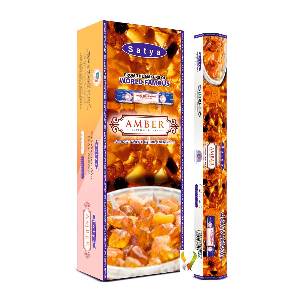 Satya Amber  Incense Hexa 120 sticks